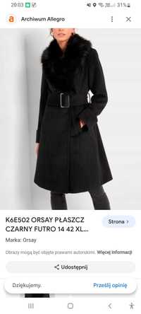 Płaszcz wełniany orsay m 38 bardzo ciepły