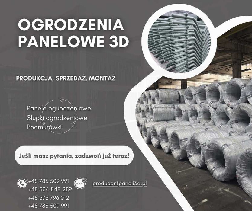 Ogrodzenia Panelowe 3D !dobra cena! DOSTAWA 48H