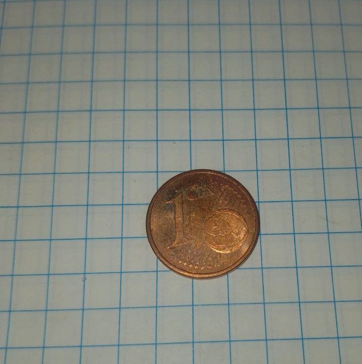 Евро ценит монети 1,2,5,20,50 центов