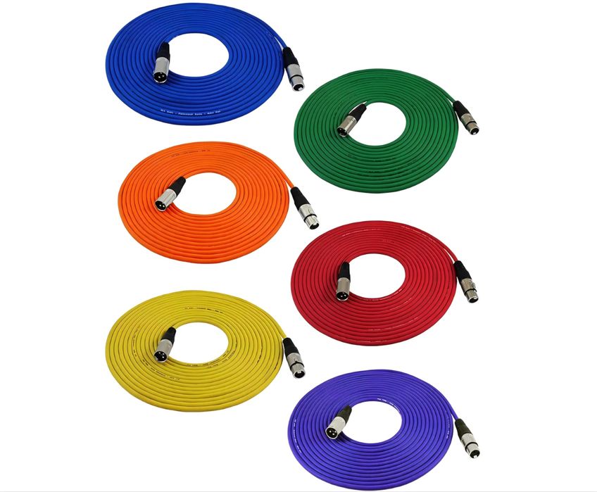 Zestaw profesjonalnych kabli mikrofonowych GLS Audio XLR (M/F) 7,6m