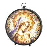 Lampion witrażowy LED Maryja z Dzieciątkiem 175785