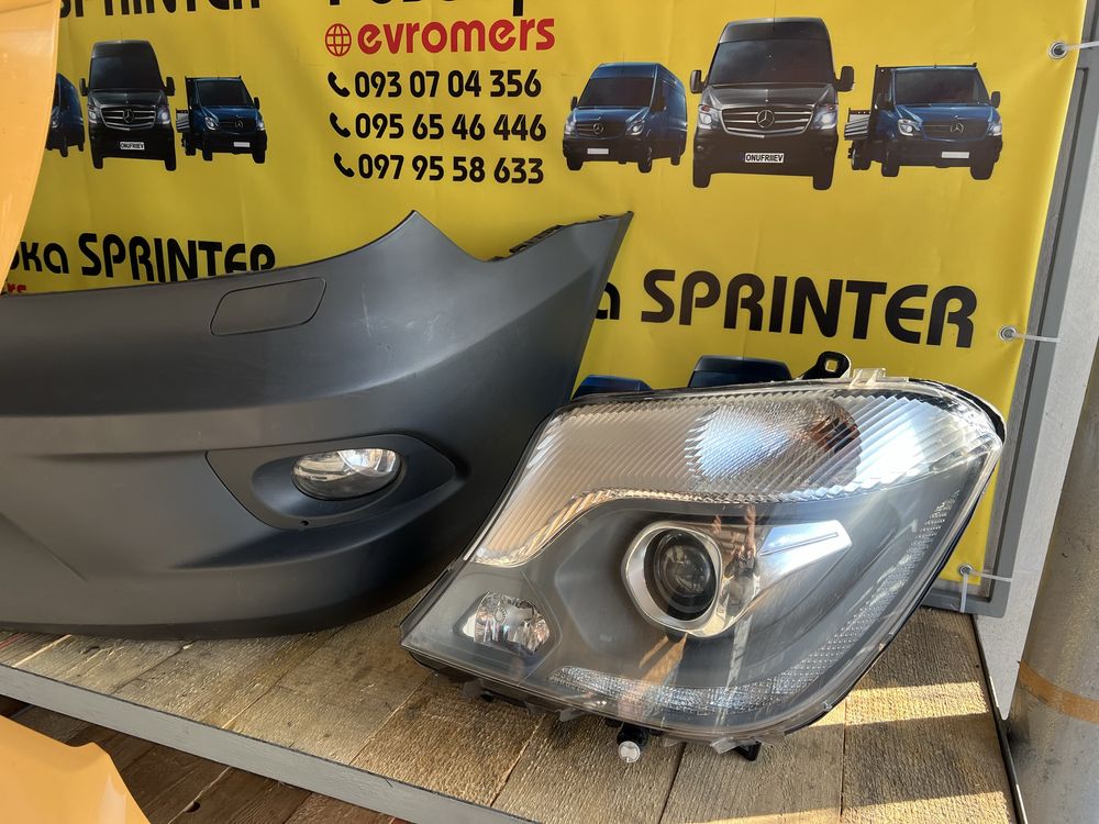 морда комплектна рестайлінг mercedes Sprinter дельфін w906 2006-2018