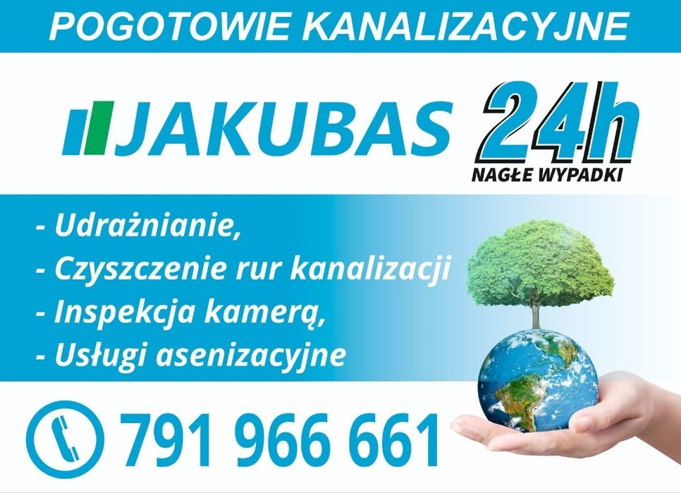 Hydraulik 24h pogotowie kanalizacyjne, udrażnianie kanalizacji