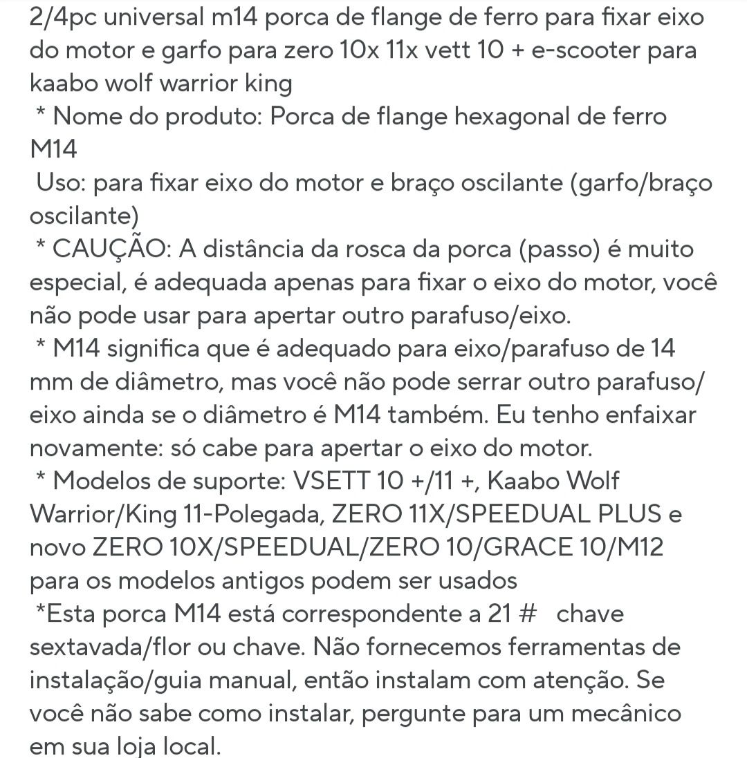 Porca M14 Hexagonal