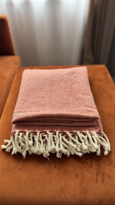 Wełniany koc Ikea Ulltistel 130×170 cm terakota