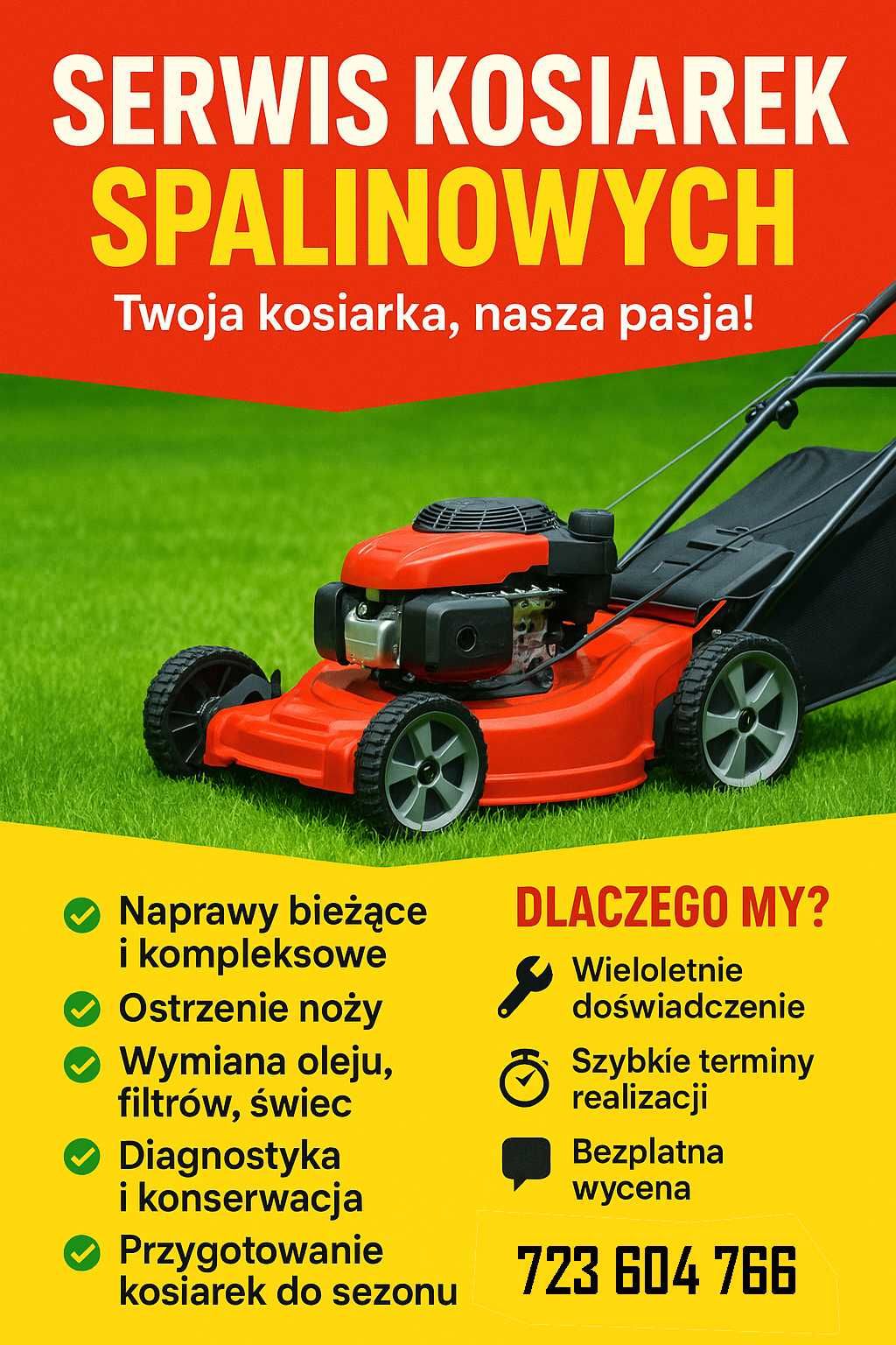 naprawa kosiarek spalinowych