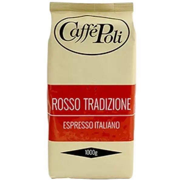 Кава в зернах Caffe Poli Rosso Tradizione Espresso Italiano 20/80 1кг