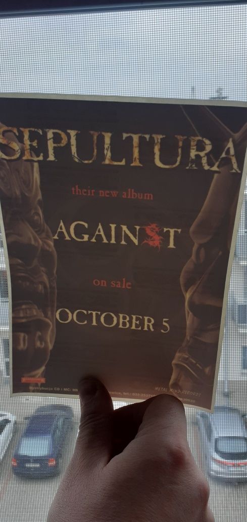 Sepultura - Against naklejka promocyjna na szybę