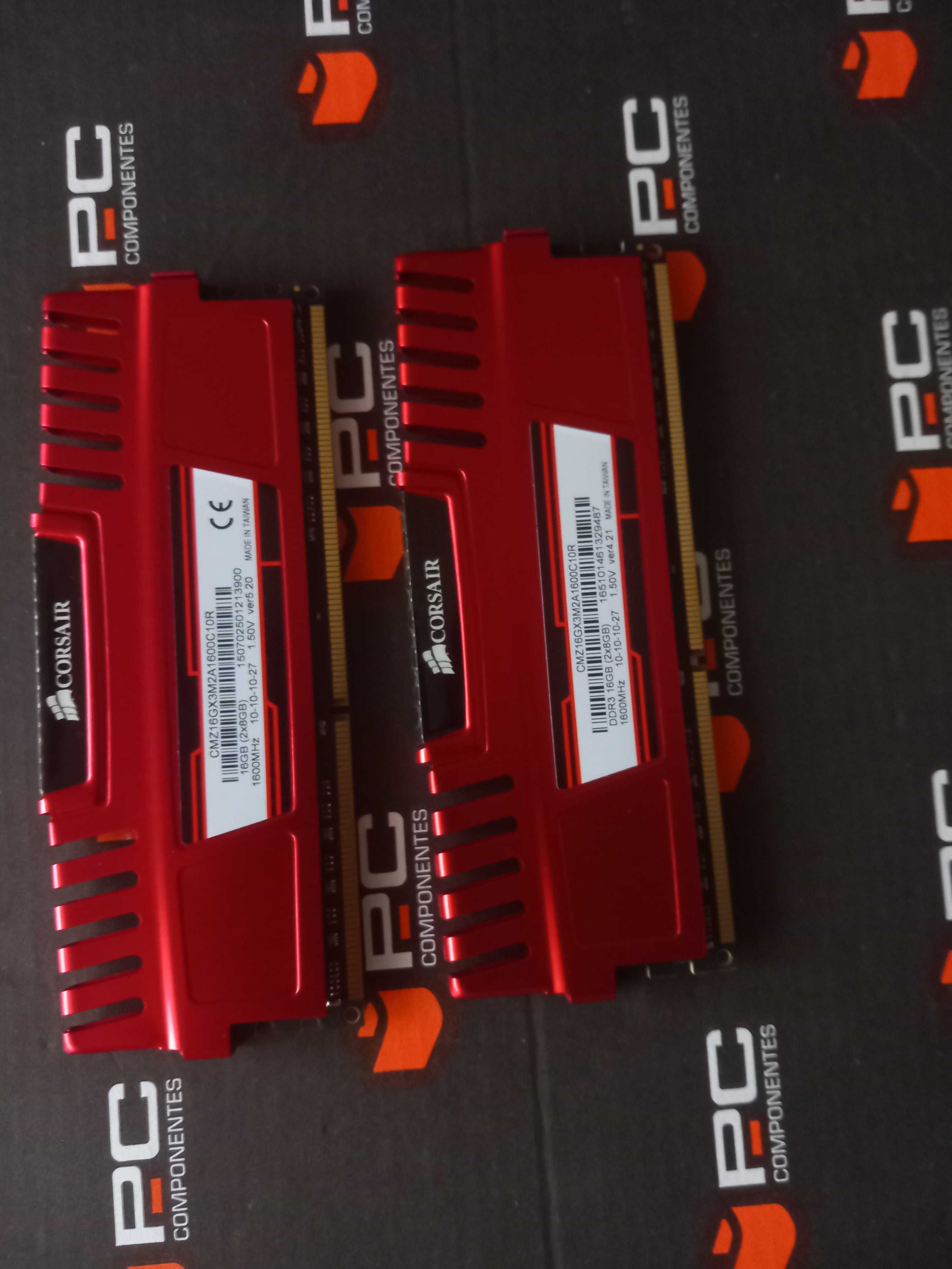 Memórias Corsair Vengeance Vermelhas (2x8GB) 1600MHz DDR3