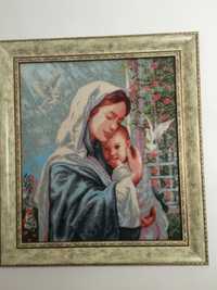 Вишивка бісером,картина  "Материнська любов"