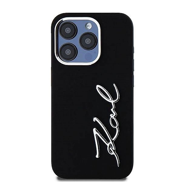 Etui Karl Lagerfeld Silicone Metal Script Logo na iPhone 15 Pro Max -