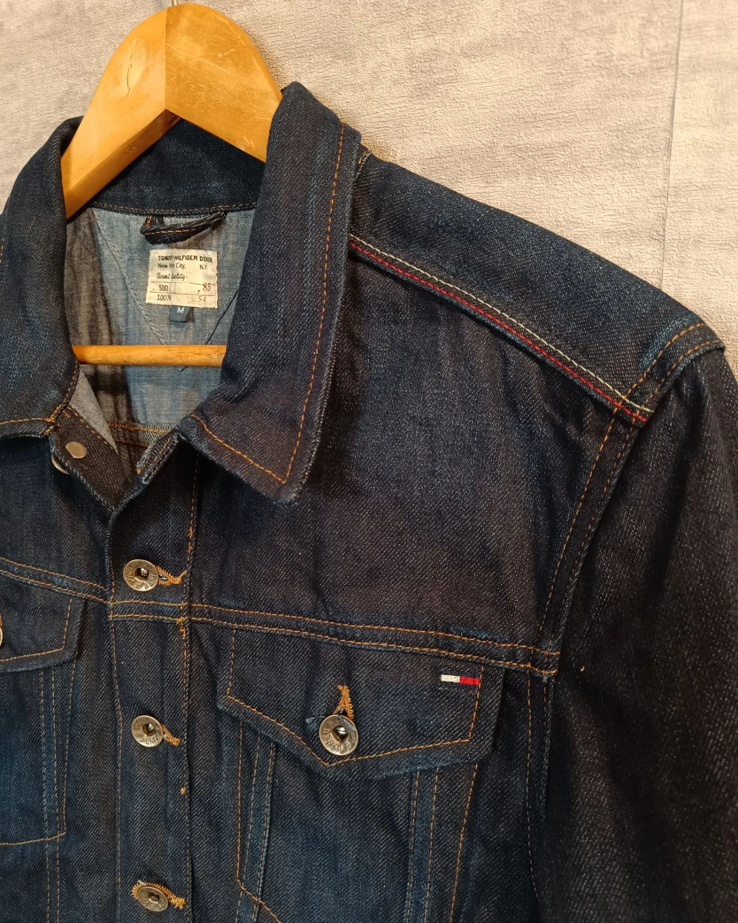 Джинсовая куртка джинсовка пиджак Tommy Hilfiger raw denim сырой деним