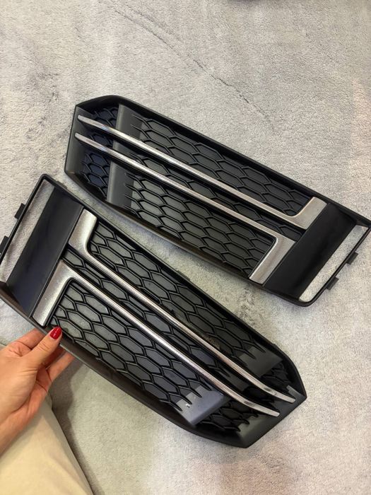 Нижні решітки бампера на Ауді а4 б9(2017р) s-line