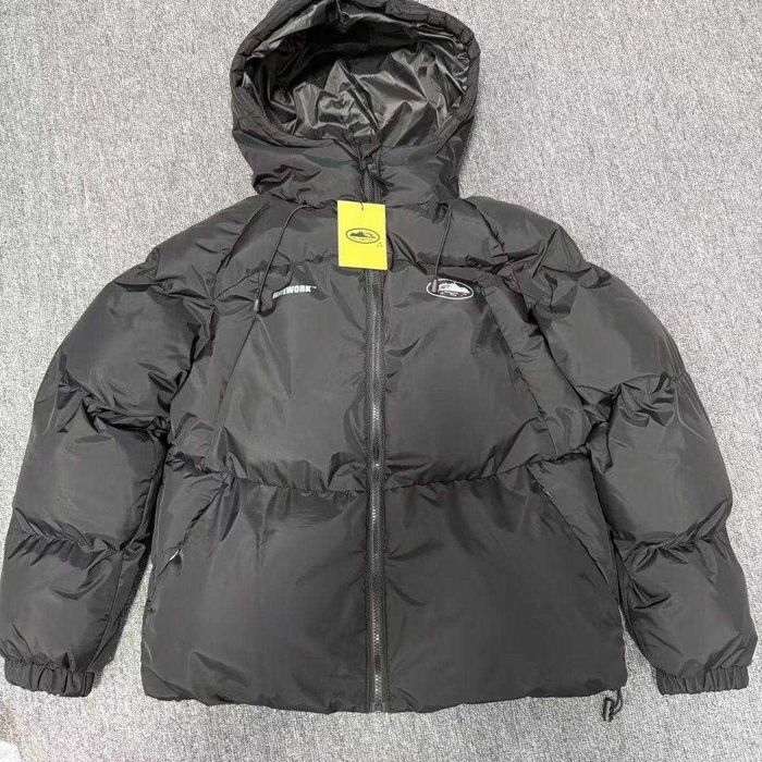 (БЕЗ ПЕРЕДОПЛАТИ)Corteiz Puffer Jacket куртка пуховик кортез чорний