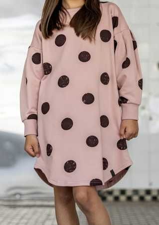 All For kids sukienka bawełniana grochy 152-158 - Hit Cenowy