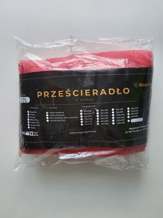 Prześcieradło z gumką 60x120cm