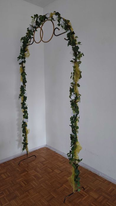 Metalowa Brama Weselna Ślubna Ogrodowy Łuk Weselny Girlanda Ogrodowa