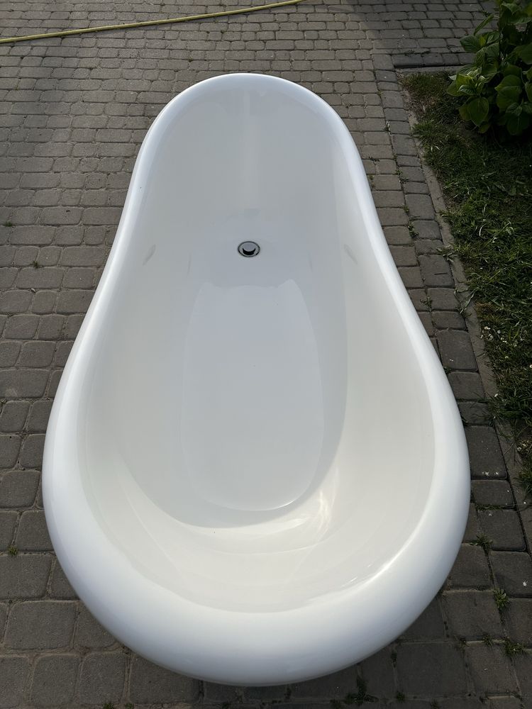 Ванна з мармуру 168 см ванна окремостояча (00119)