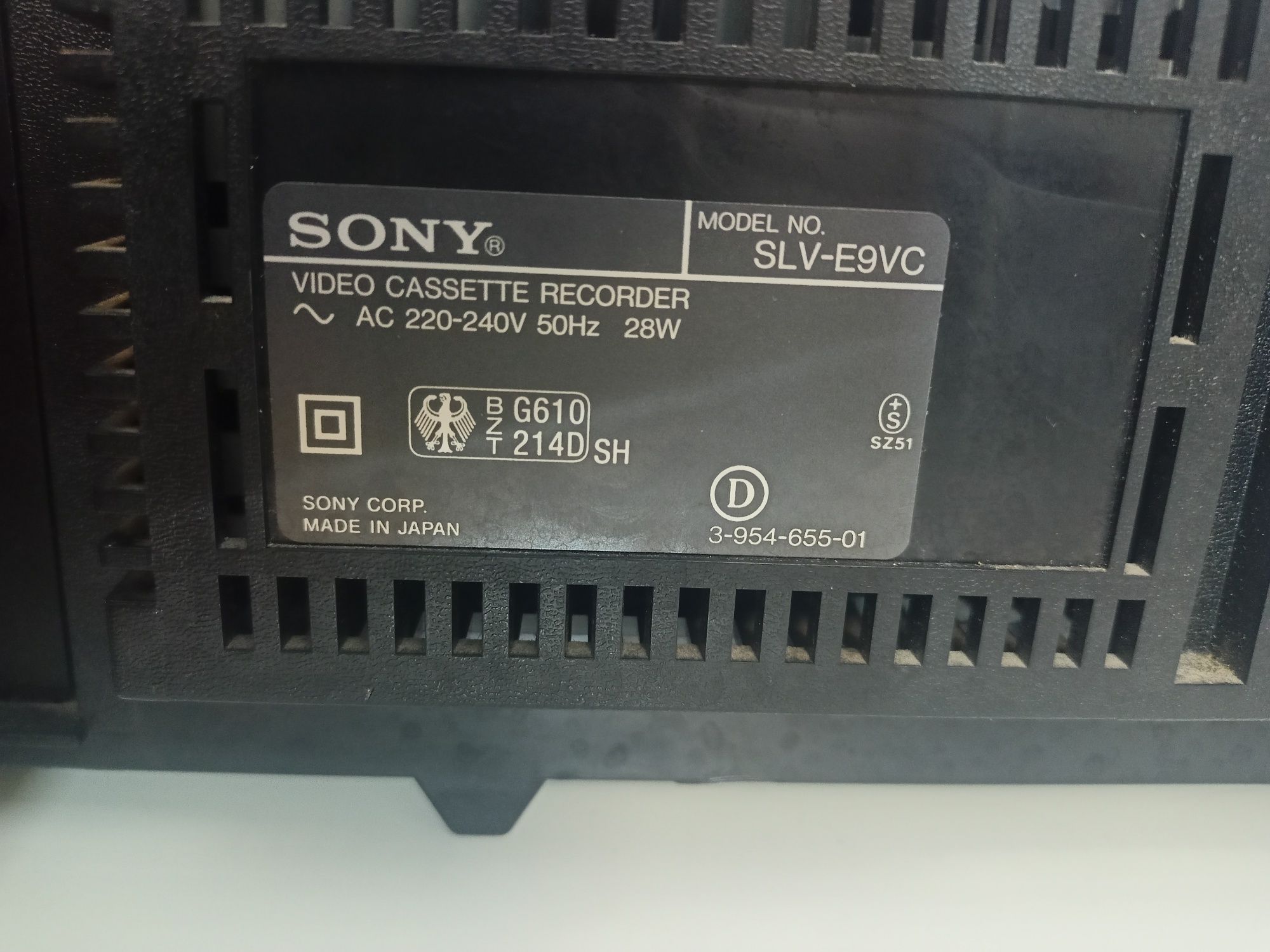 Sony slv e9 magnetowid