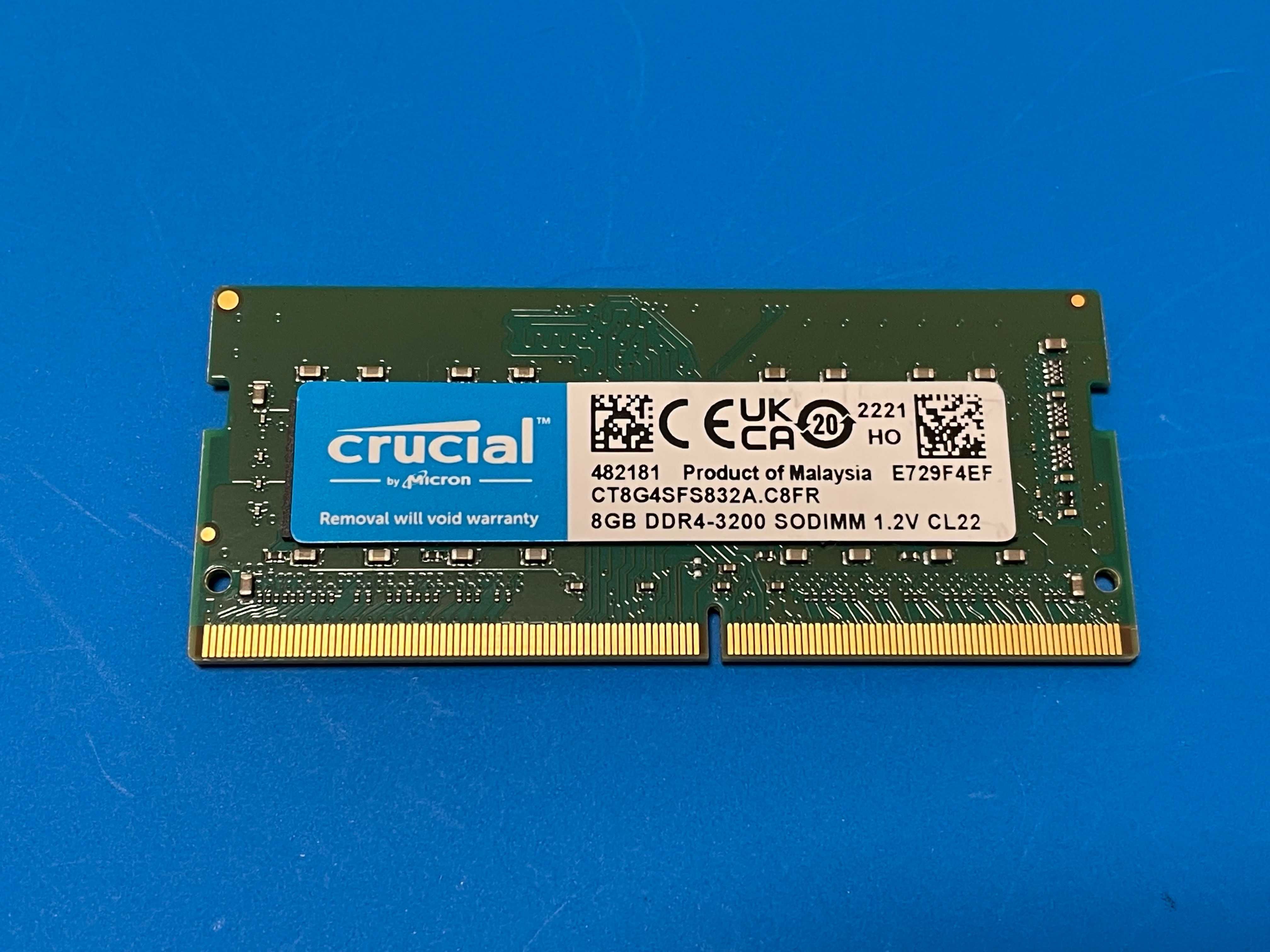 Память для ноутбука Crucial 8GB SO-DIMM DDR4 3200 MHz (CT8G4SFS832A)