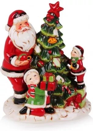Świąteczna Figurka Święty Mikołaj Z Dziećmi