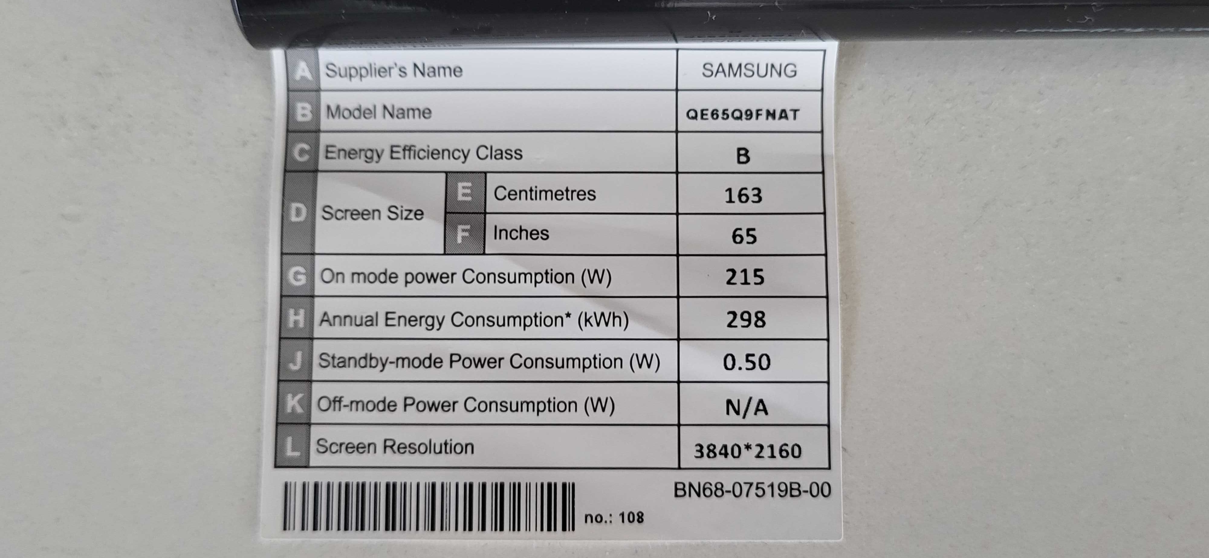 Telewizor SAMSUNG QE65Q9FN 65" QLED 4K 100Hz Tizen TV