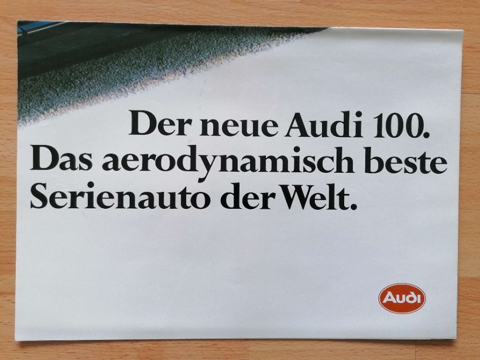 Prospekt plakat Audi 100 aerodynamik