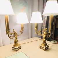 Підсвічники подсвечники лампа бронза  мрамор Франція рококо