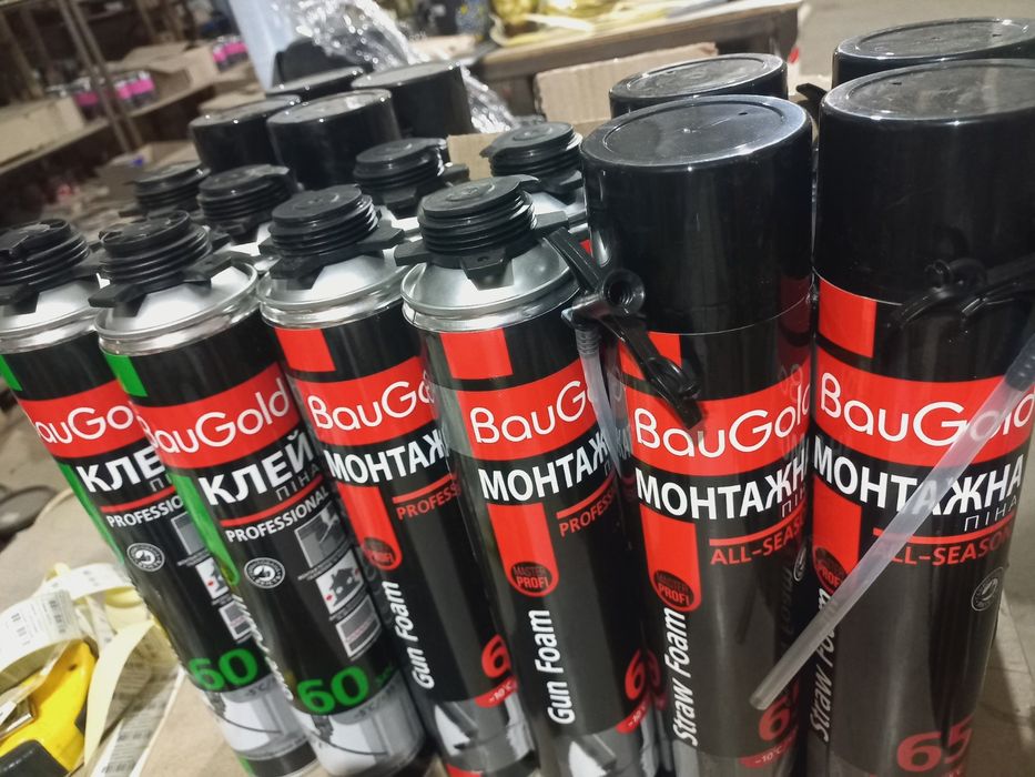 піна монтажна всесезонна та вогнетривка+ клей -піна