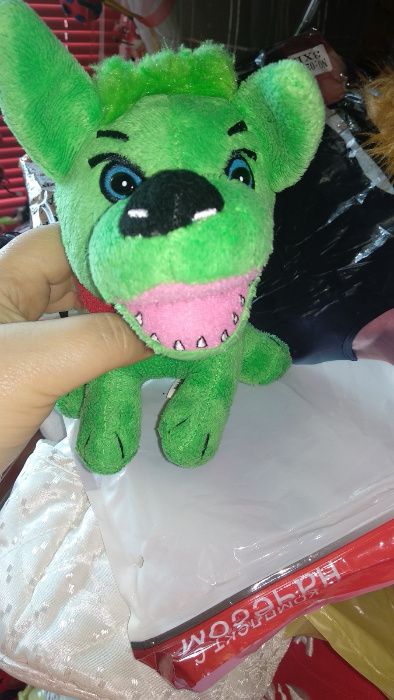 мягкая игрушка зеленый пес волк собака ошейник-thorlabs face value 18c