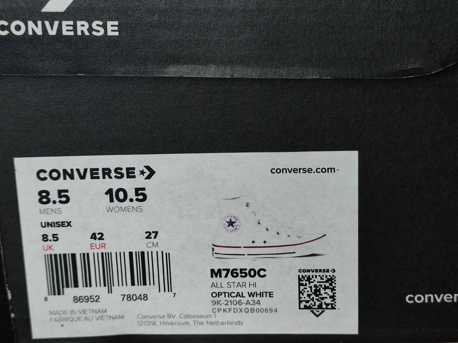 Ténis bota brancos Chuck Tailor All Star - Tamanho 42