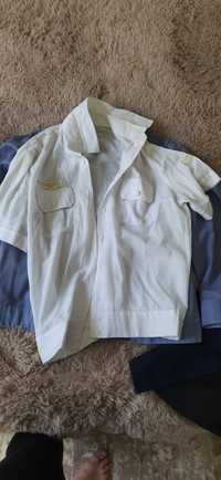 Рубашки для железнодорожников.  Белая и голубая