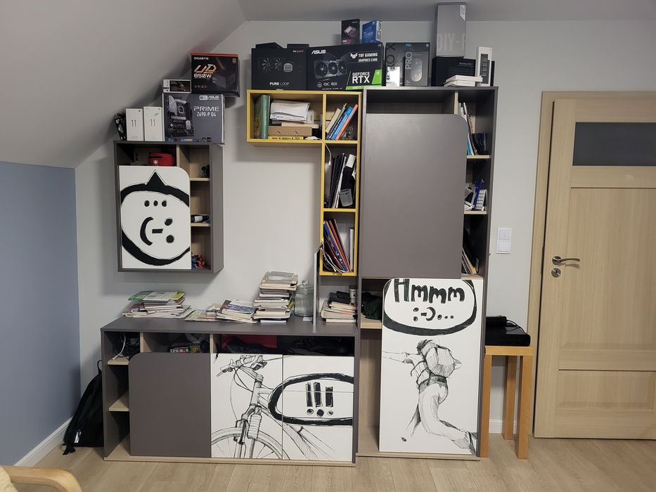 Meble młodzieżowe Vox Graffiti stan bardzo dobry+ duży zestaw 9 sztuk