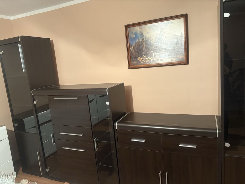 Zestaw mebli, komoda barek witryna wenge