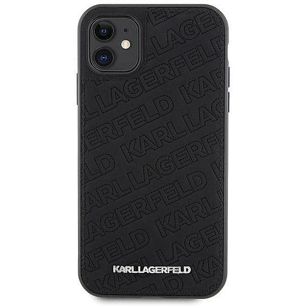 Etui Karl Lagerfeld Quilted K Pattern na iPhone 11 / Xr - czarne