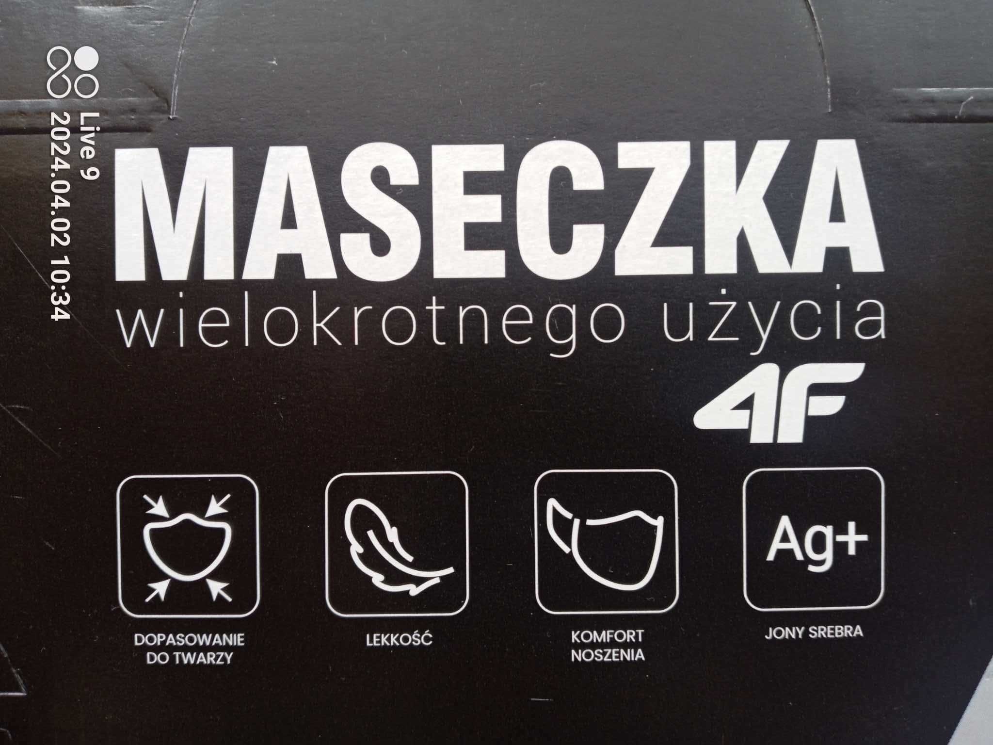 Maseczka wielokrotnego użycia 4F 100szt.