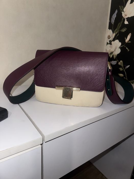 Шкіряна сумка Massimo Dutti