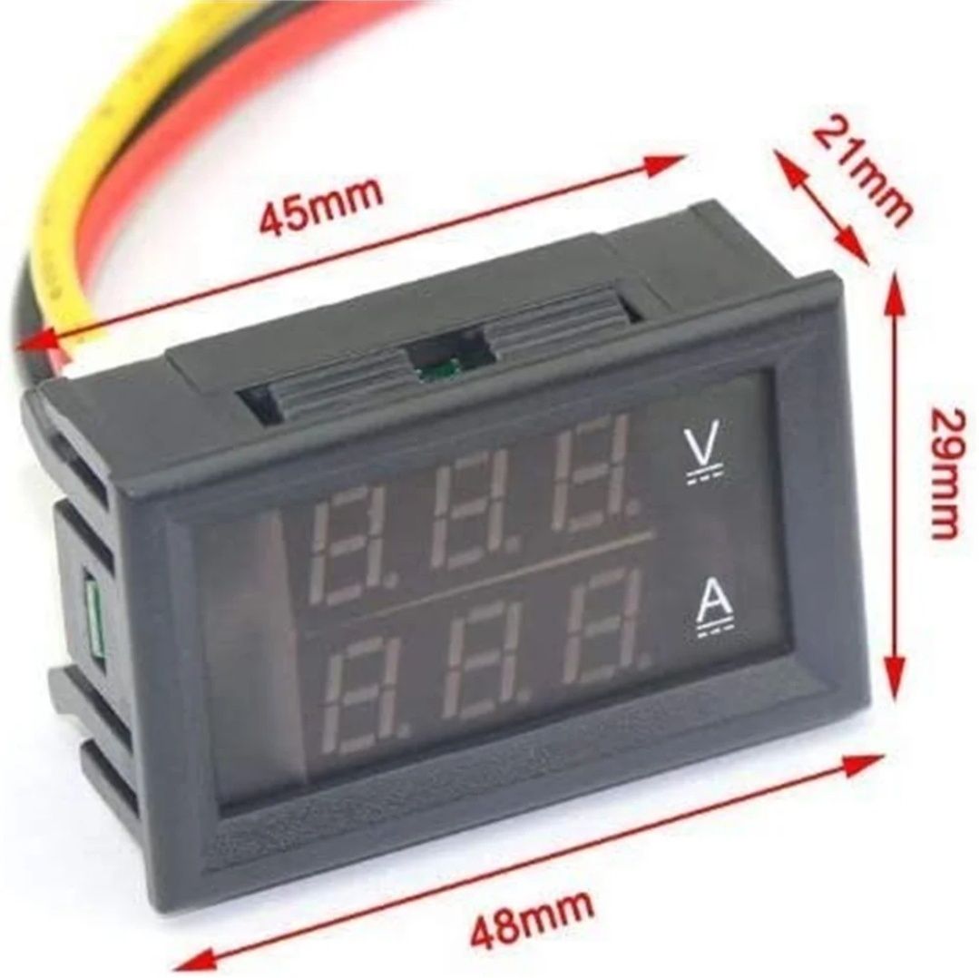 Voltomierz Amperomierz Miernik 0-100Volt do zabudowy Wyświetlacz LED
M
