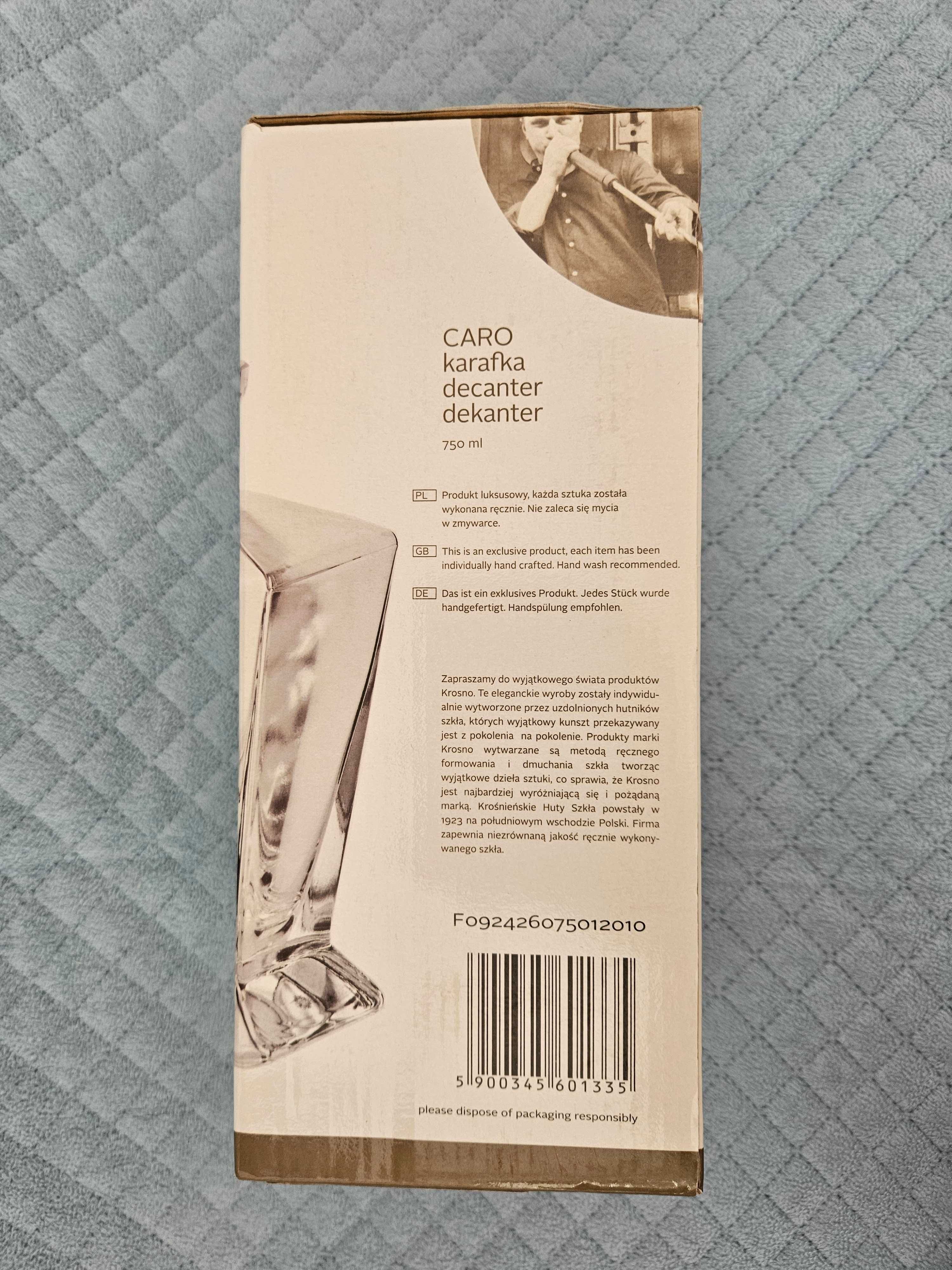 Karafka do whisky - Caro (KROSNO); Handmade; 750ml; NOWA