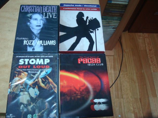 lote 23 dvds musicais,kanye west,christian death,
