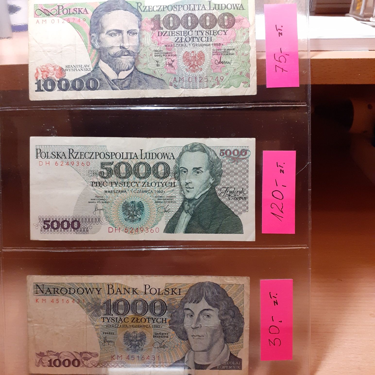 Banknoty z okresu PRL resztki z kolekcji.