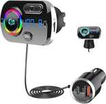 SONRU Transmiter Bluetooth FM 5.0, Car Radio Adapter, 7 LED