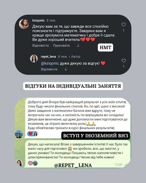 Репетитор математики 9-11 класи | Підготовка до НМТ з математики