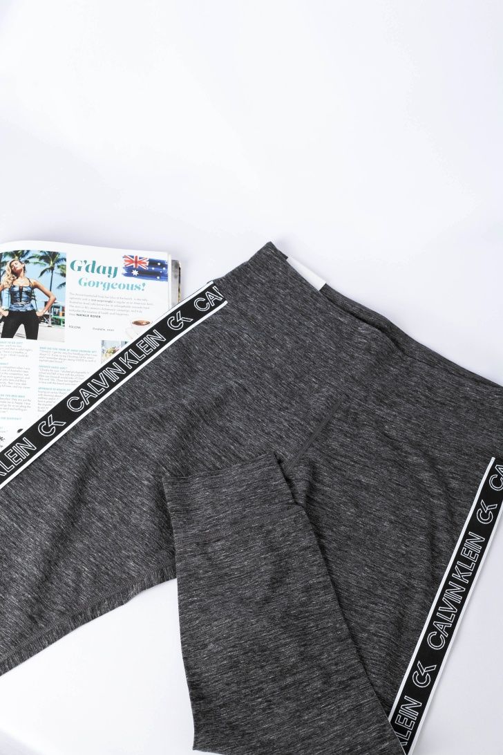 CALVIN KLEIN ОРИГІНАЛ. Жіночі легінси лосини сірі з лампасами L-XL