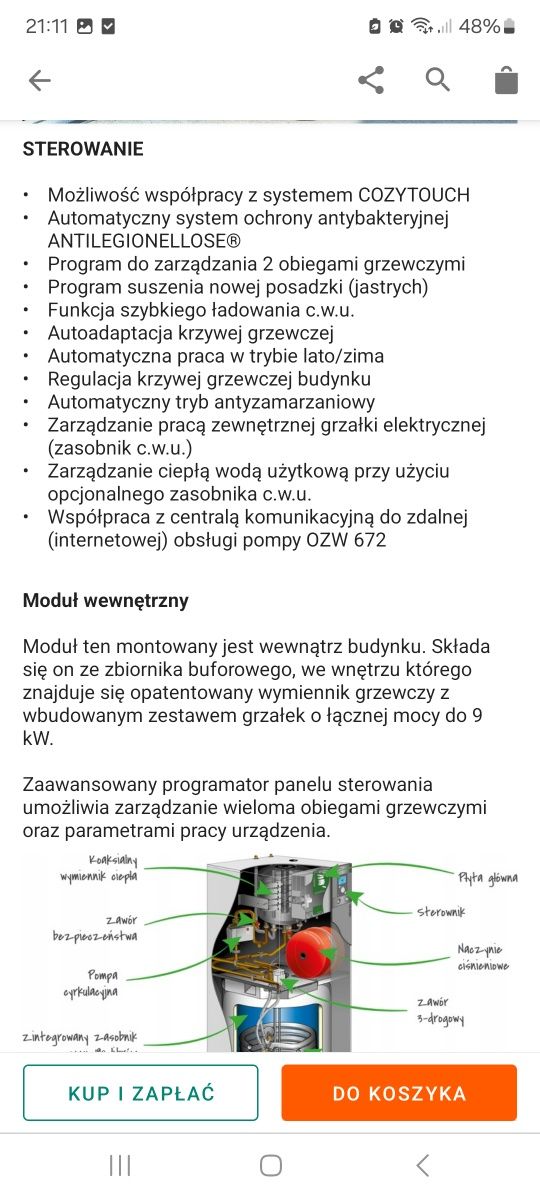 Wydajna Pompa ciepła powietrzna split Excelia AI Tri Duo 14 kW 400 V