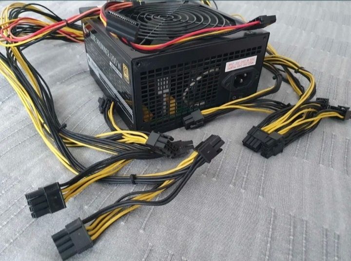 1200w Qube Prominer, GPU-12x (6 +2 pin), 2xMolex, 7xSATA. блок живленн