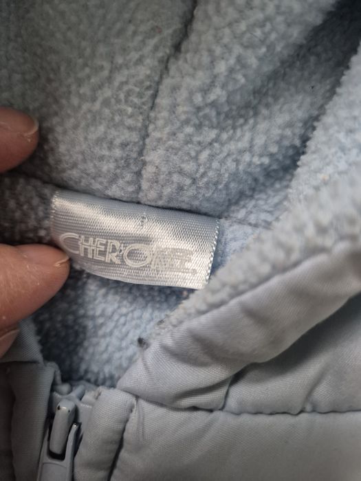 Błękitna niebieska kurtka niemowlęca zimowa 0-3 miesiące Cherokee używ