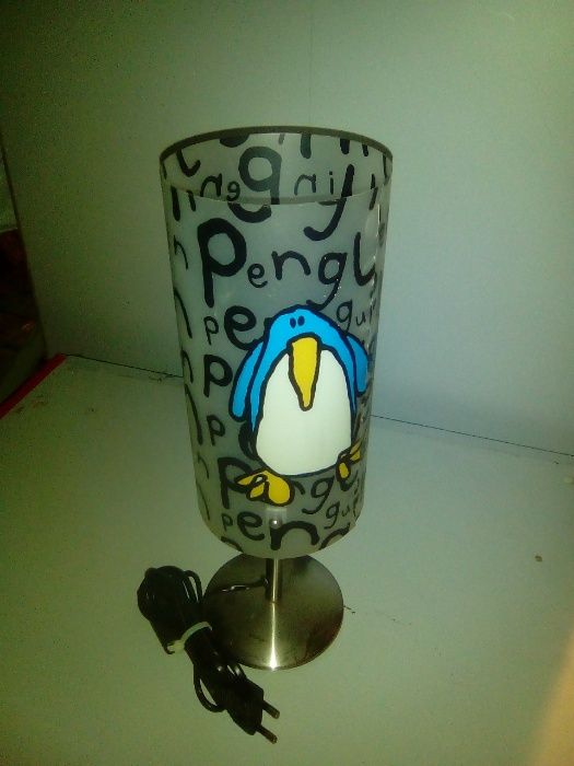 Candeeiro Pinguim com lampada