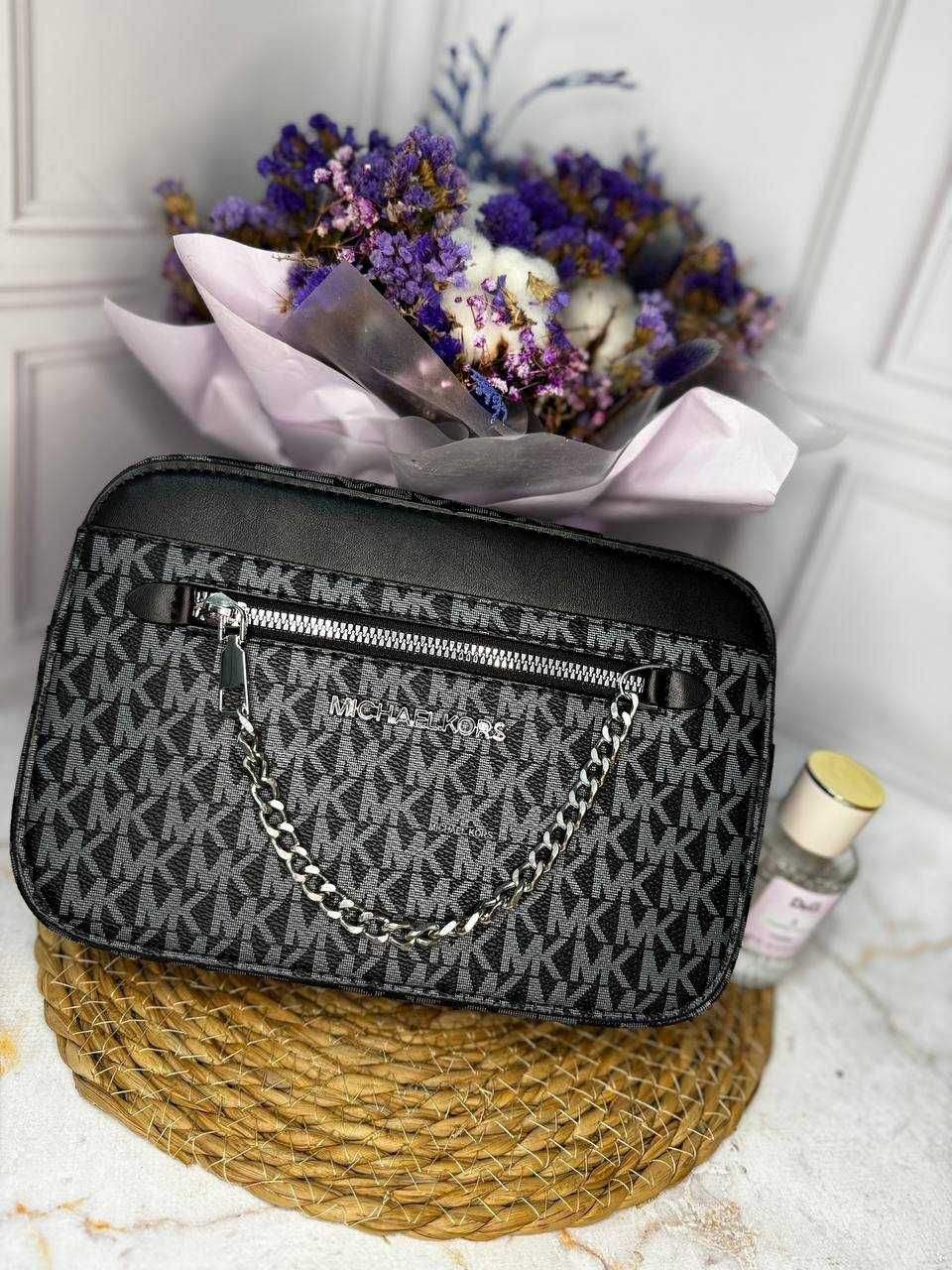 Сумка Майкл Корс/Жіноча сумочка Michael Kors чорна/Сумочка Мішель Корс