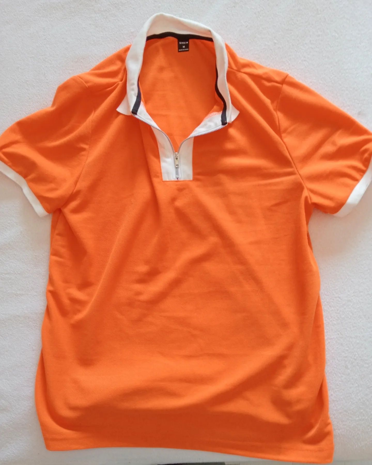 Polo laranja shein novo